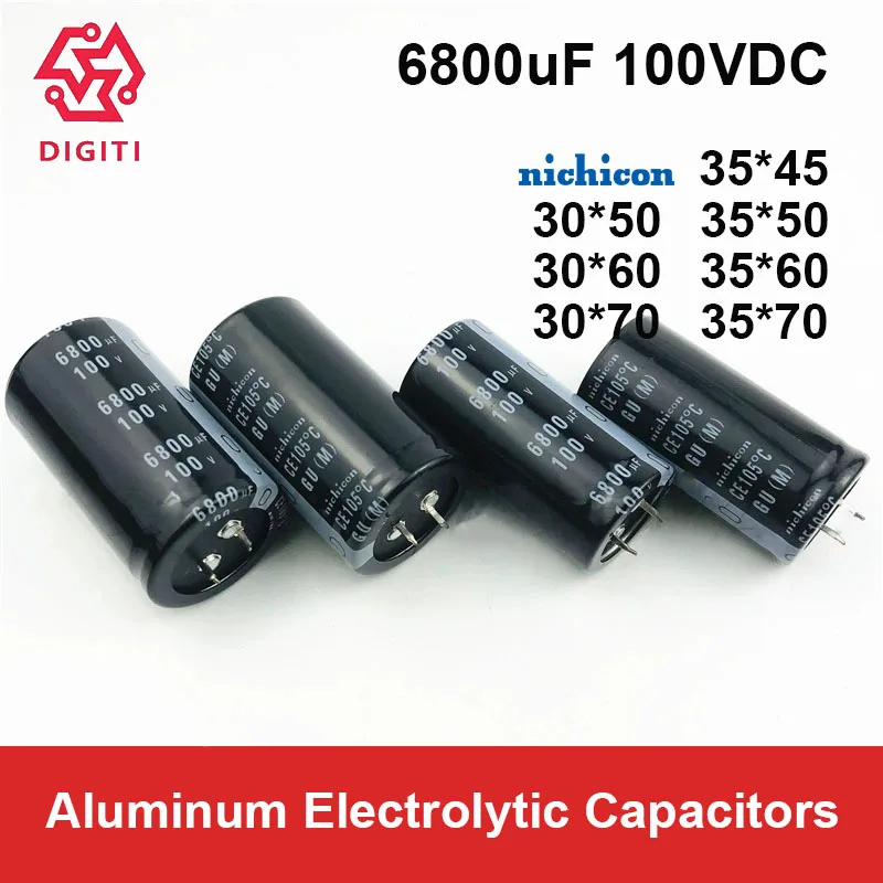 

Aluminum electrolytic capacitor Snap-in capacitor 100V 6800UF 100V6800UF NICHICON 30X50 30X60 30X70 35X45 35X50 35X60 35X70