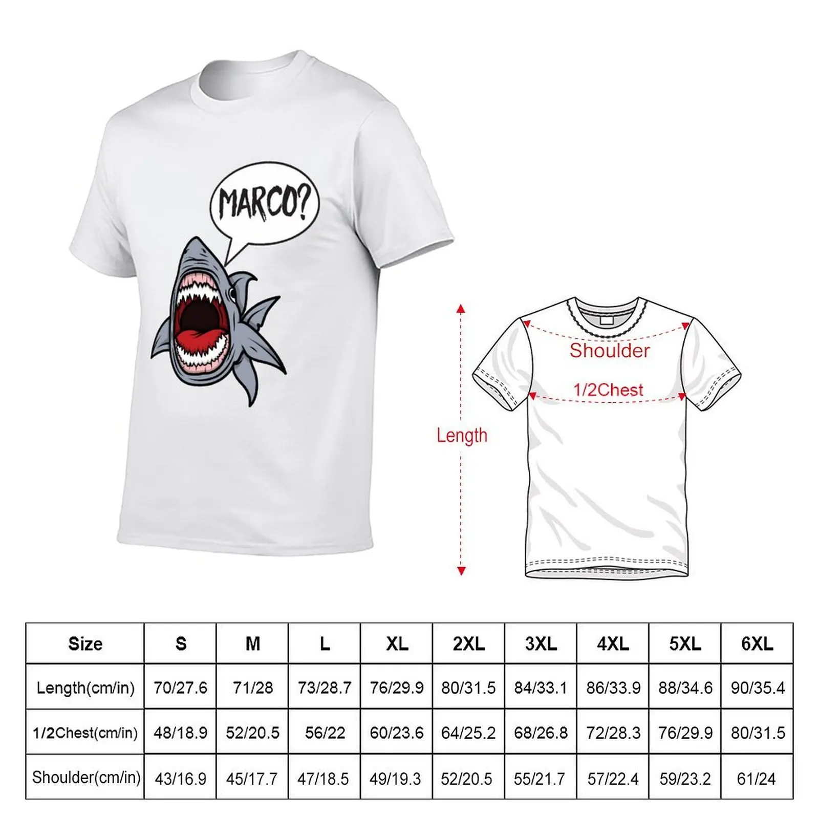 Hungry Shark Playing Marco Polo T-Shirt t shirts for man graphic vintage printed t shirts for man man t shirt designer T-shirt