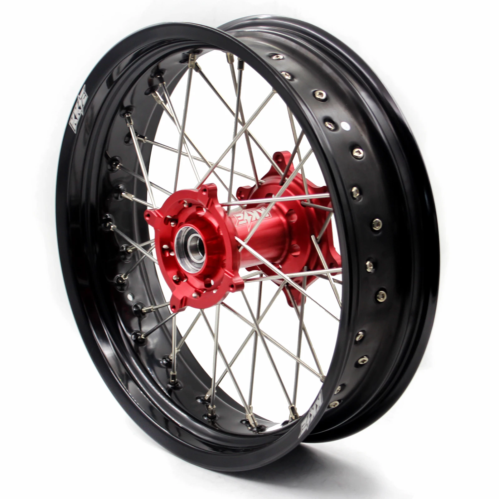 

【2025】 Набор колес Supermoto, подходит для CRF250X 2005-2018 CRF450X 2004-2018, анодированный красный ступичный черный обод