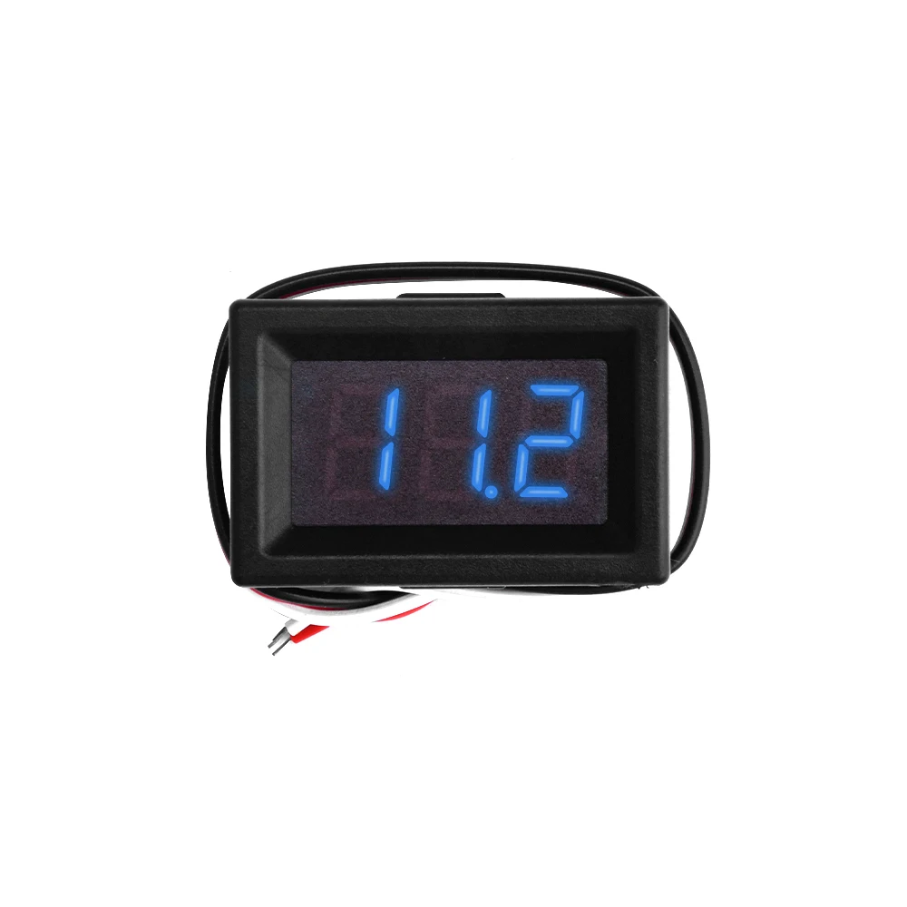 1Pcs Mini LED Digital Voltmeter Voltage Tester 0.36inch Red /Green /Blue Display DC 3-30V Vol Meter Easy Install
