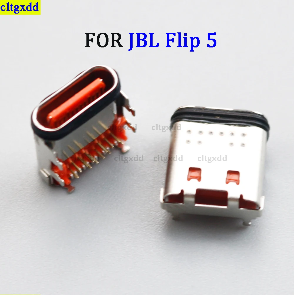 cltgxdd 2piece FOR JBL Flip 5 Bluetooth speaker USB charging port base socket plug Flip5 charger connector repair parts