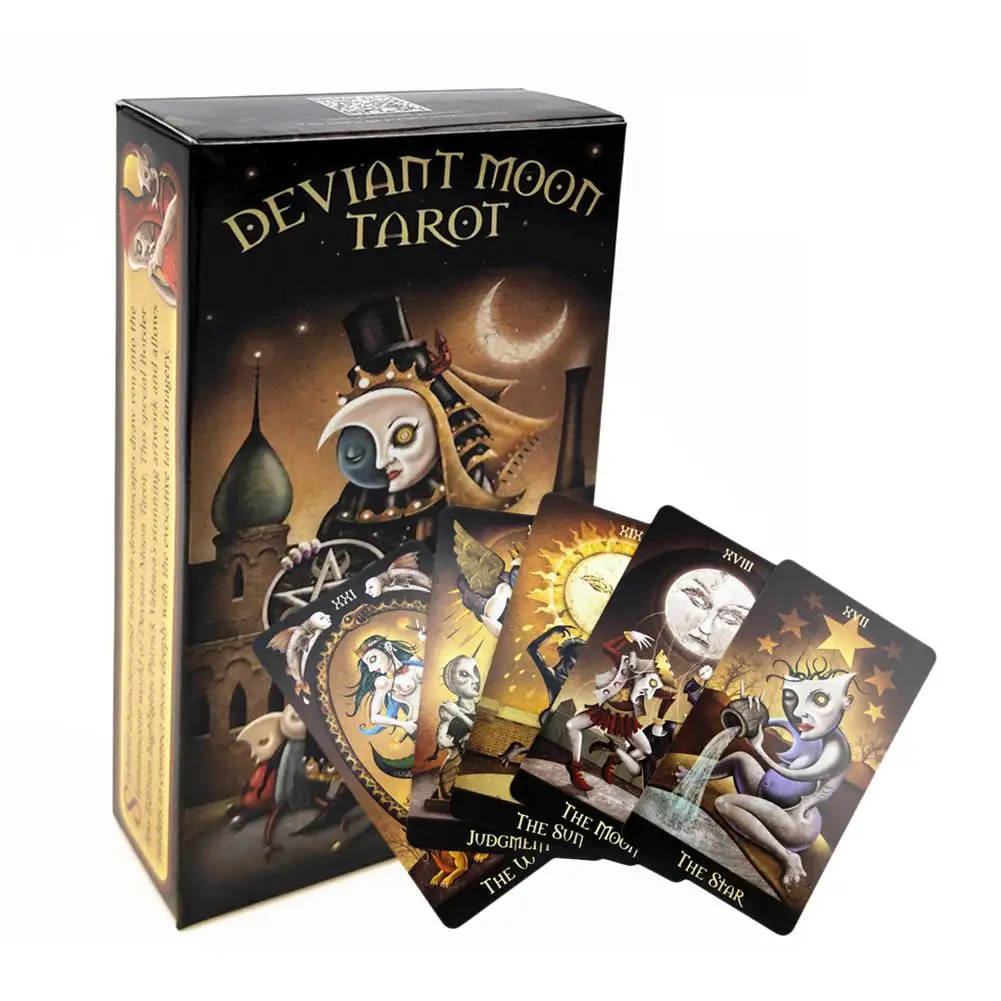 Nuevas cartas de Tarot Deviant Moon, versión en inglés, juegos de mesa de adivinación del destino para fiesta familiar, juego divertido