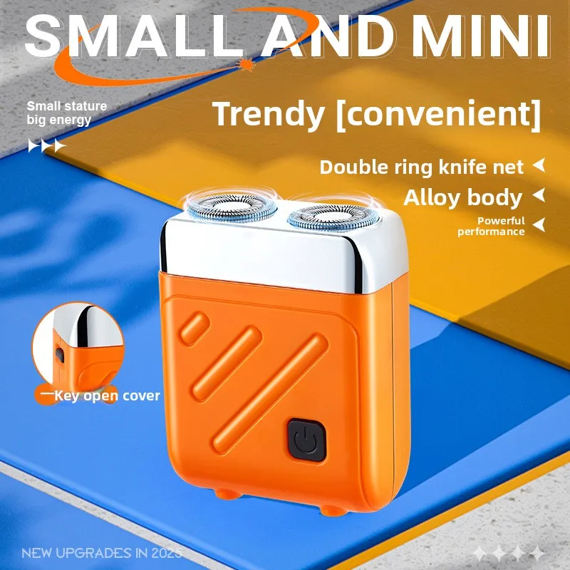 SQ6006 new mini double-head electric shaver, portable floating shaver with rechargeable Type-C port