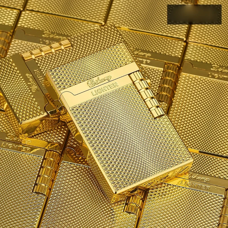 

Газовая зажигалка Dragon, металлическая шлифовальная газовая крестовая зажигалка, бутан, металлический тиснение, PING, яркий звук, прикуриватель для сигар, надутая