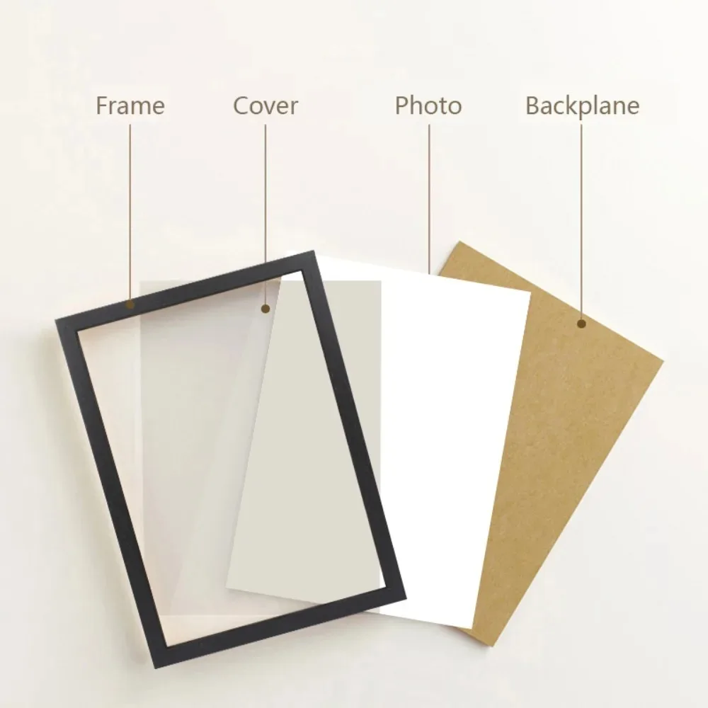 Only 21x30cm Frame Black and White Wooden Photo Frame Can Be Hung on The Wall with Certificate Poster Canvas Painting Decoration