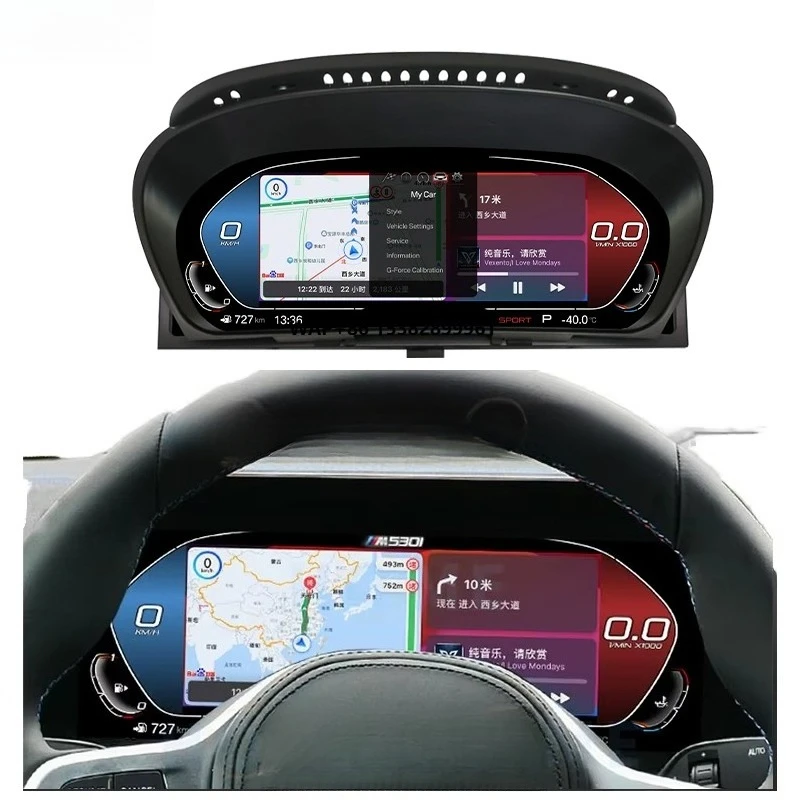 سيارة LCD لوحة القيادة الرقمية ل X5 E70 X6 E71 لوحة أداة العنقودية الديك عداد السرعة Carplay التحكم المركزي 2006-2013 #1