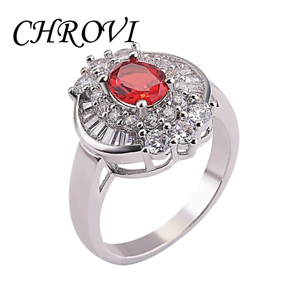 Luxury-Style 925 Sterling Silver Set with Ruby and Emerald Square Zirconia Ring Emerald Engagement Ring