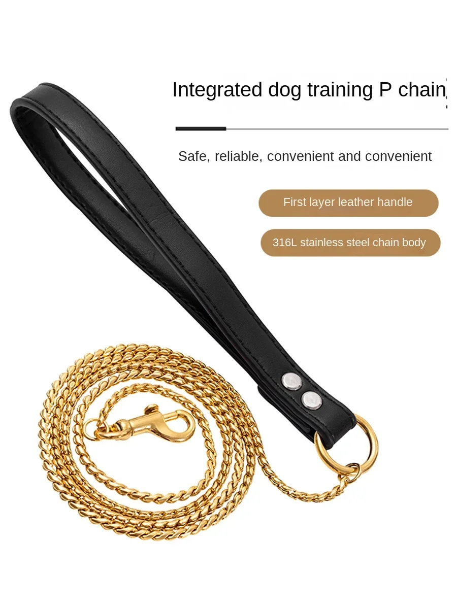 

Snake Chain Stainless Steel Small and Medium Dog Leash Corgi Shiba Schnauzer Puppy Leashes Dogs Accesorios Pet Supplies