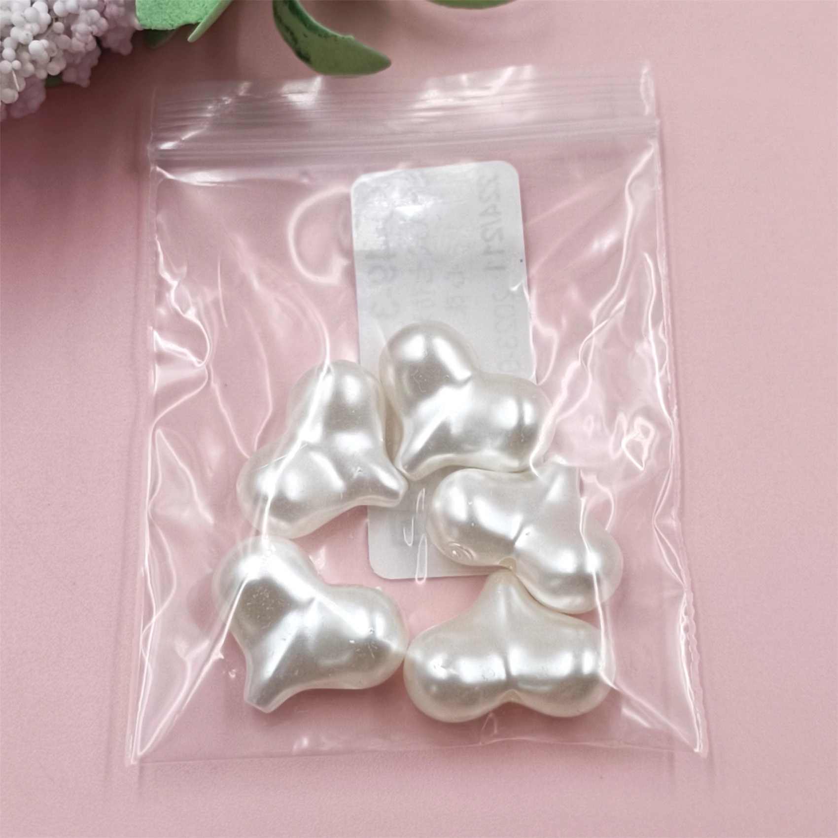 5 pz/20 pz imitazione perla stella conchiglia cuore perline acrilico ciondolo bianco per la creazione di gioielli collana braccialetto fai da te