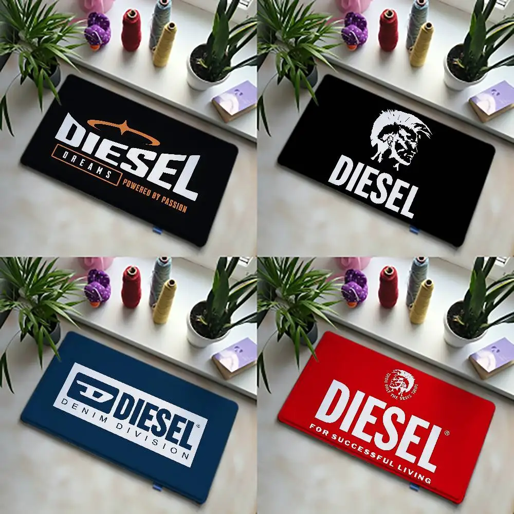 D-DIESEL Logo Carpet Bathroom Anti-slip Mat Door Mat Home Decoration Mat Entrance Door Mat Scratch-resistant Door Mat