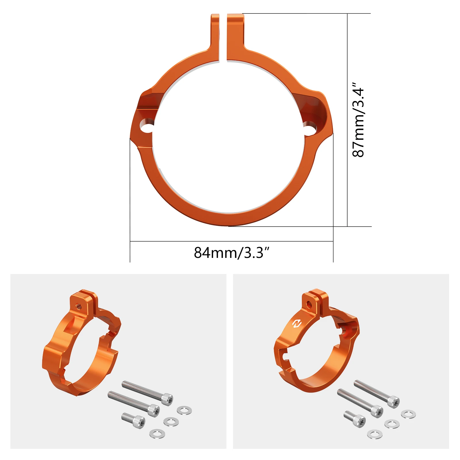 For 2023 2024 KTM SX 250 300 XC Exhaust Muffler Pipe Clamp Guard With Flanges EXC 300 250 XCW For Husqvarna TE 300 GasGas EC 300