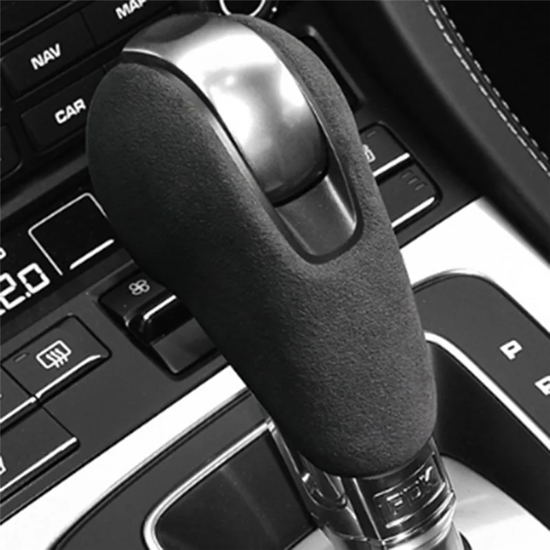 

Car Alcantara Suede Gear Head Lever Gear Head Lever Protector Trim Accesrioes Forporsche Macan Panamera Boxter 718