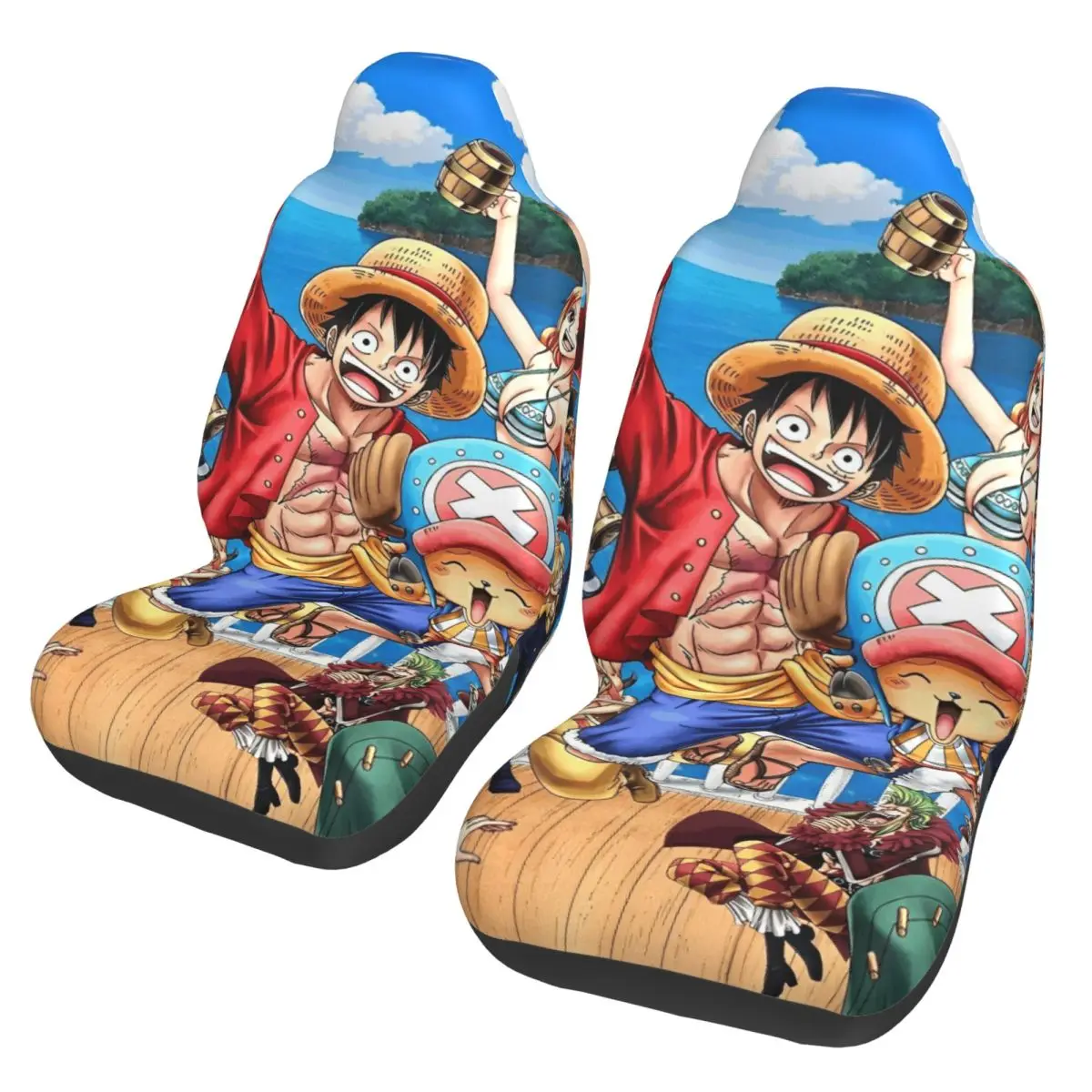 

One Piece Luffy Anime Universal Car Seat Cover Waterproof Suitable For All Kinds Models Car Seat Covers Fiber Fishing