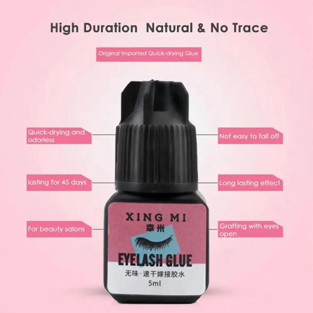 5ml Eyelashes Extension Glue Waterproof Lasting Grafting Adhesive Drying Tools Glue No Glue Makeup Black Irritant Quick Las S1p9