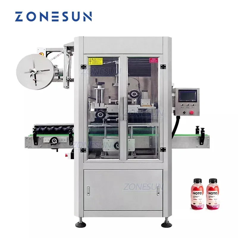 ZONESUN ZS-STB150 Automatic Plastic Bottle Shrink Sleeve Labeling Machine Line PET PVC Film Shrink Packing Machine