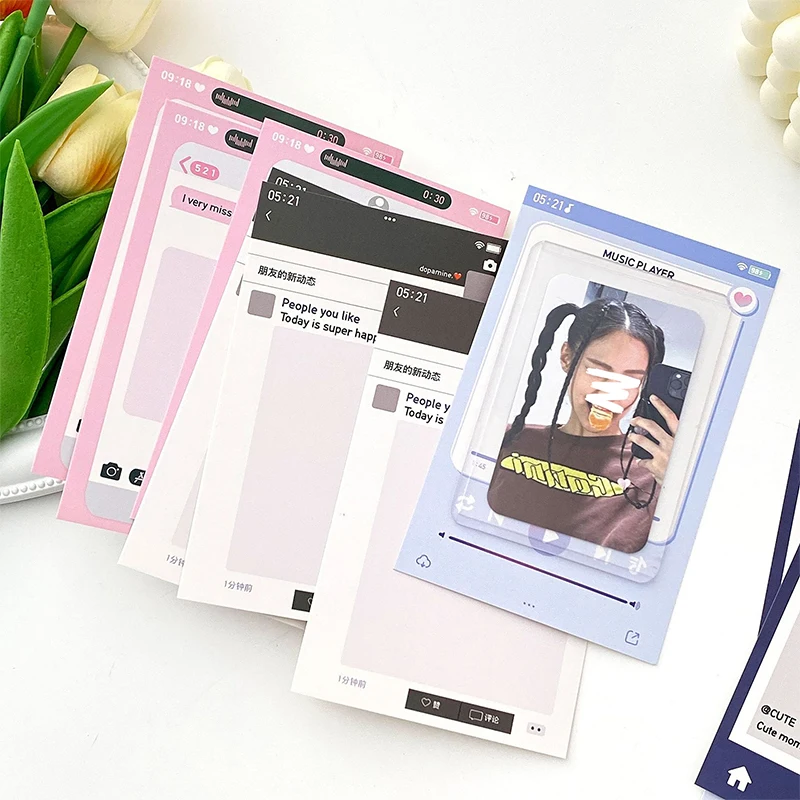 10Pcs INS Kpop Paper Card Back Photocard Holder Packaging Gift DIY Idol Photo Small Card Decorative Material