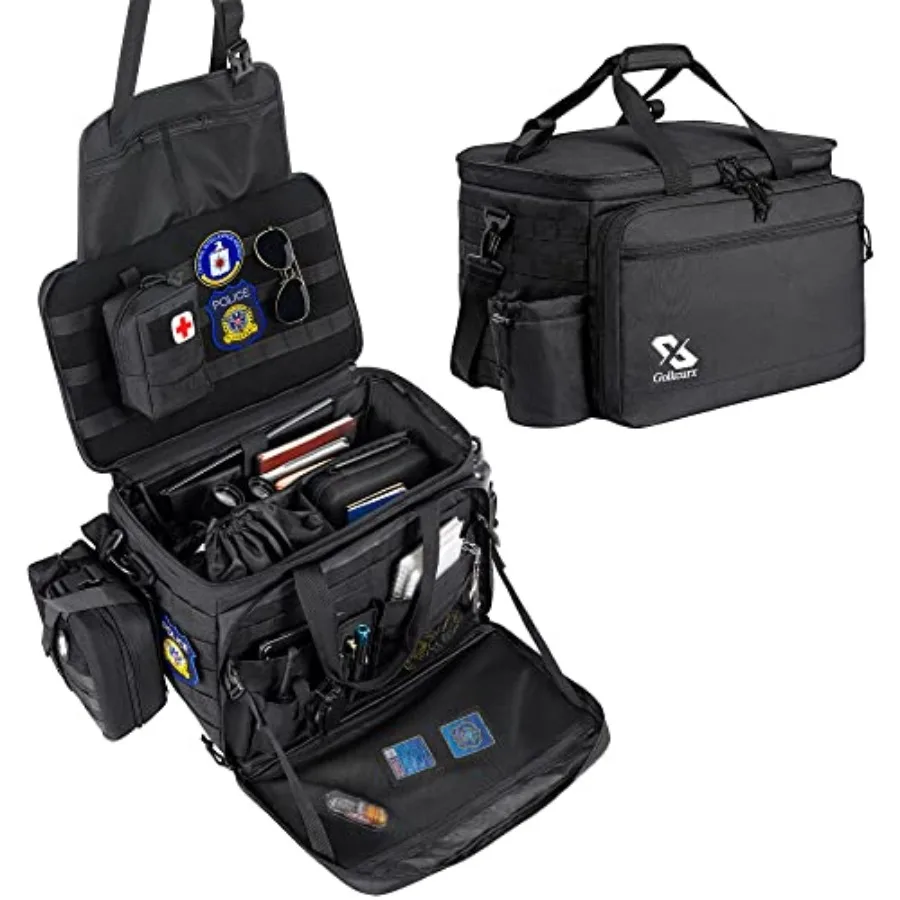 

Patrol Bag for Law Enforcement Police Gear Water-resistant Front Seat Organizer with Adjustable Modular Interior and MOLLE Syst