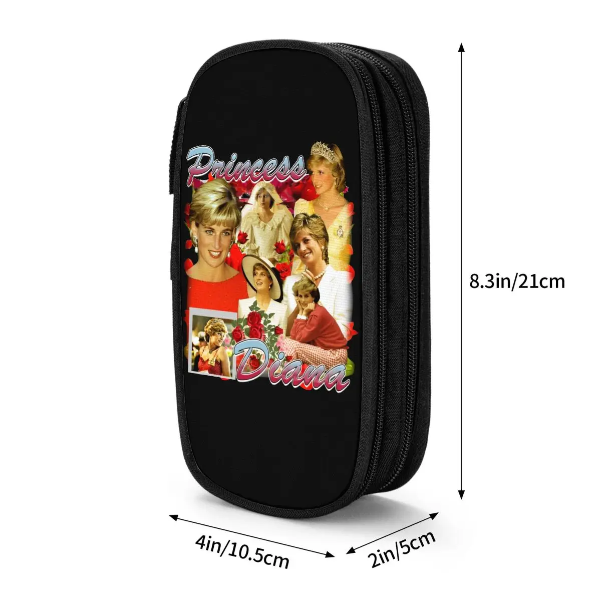 Princess Diana-bayingimg Pencil Case Big Pencil Bag Students Canvas Lovely School Pencil Cases Graphic Supplies