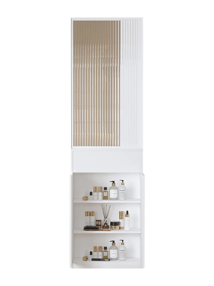 Honeycomb aluminum bathroom side cabinet toilet wet and dry separation half wall partition washstand side