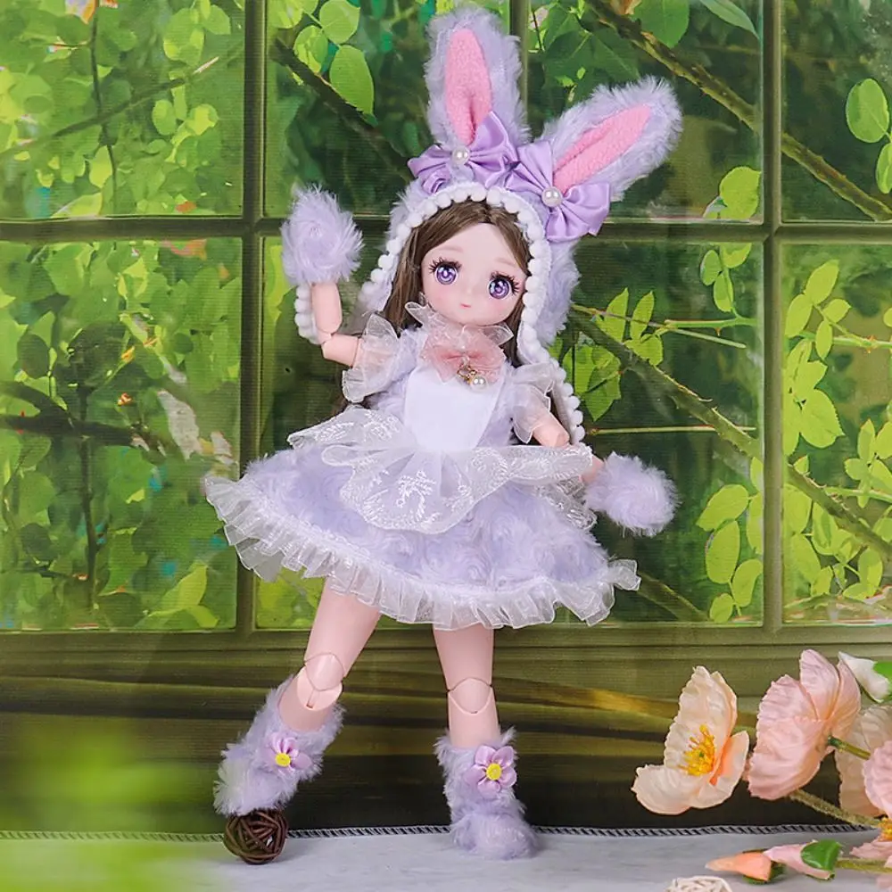 

Pink Eyed 30cm Doll with Clothes Princess Style Multiple Movable Joints 1/6 Bjd Doll Set with Clothes Plastic