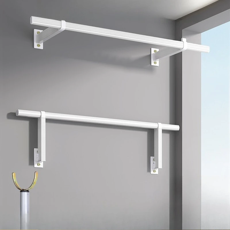 

side-mounted clothes drying rack, balcony fixed clothes drying rod, side wall folding