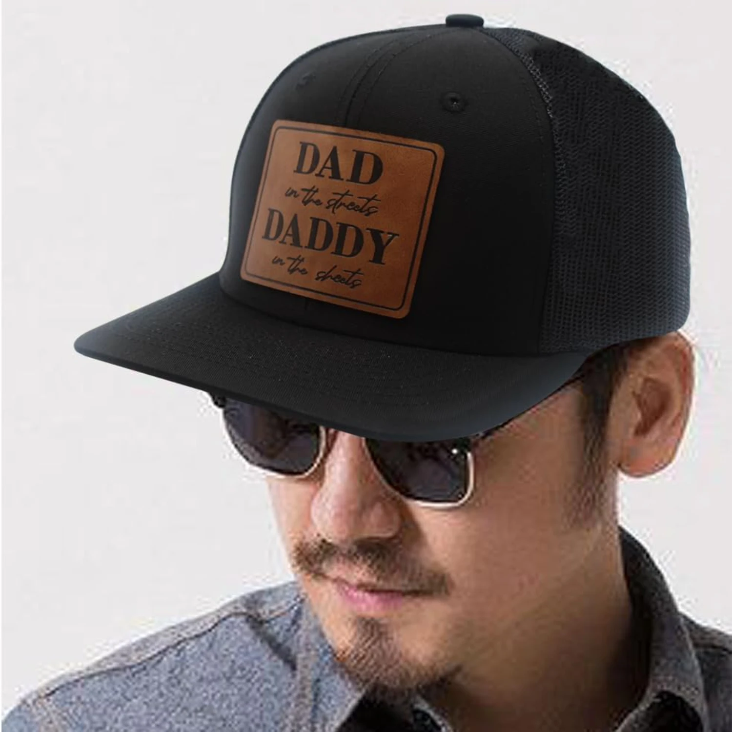 Stylish and Durable Leather Baseball Cap for the Dad who Rocks in the Streets and in the Sheets! A Classy and Long-lasting Gift