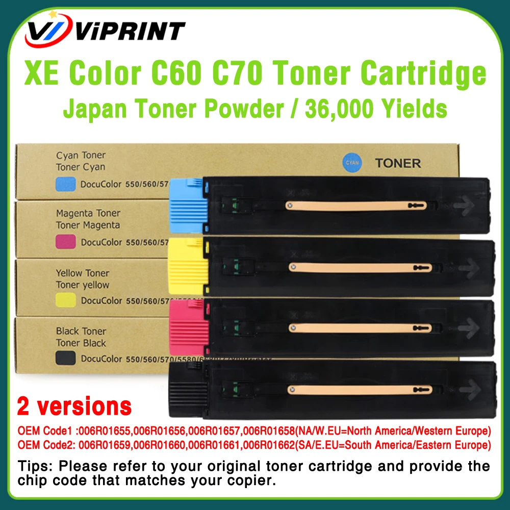 

1PCS 600g 36000 Page Yields Japan Powder Toner Cartridge for Xerox Color C60 C70 Copier