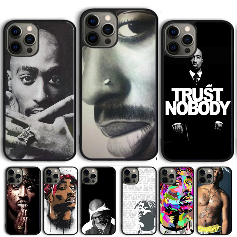 2Pac Tupac Shakur Hip Hop Rapper Phone Case Cover For iPhone 15 16 14 13 12 Pro Max mini 11 Pro Max XS XR Plus Coque