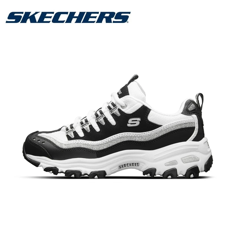 Skechers oryginalne damskie trampki kobieta moda grube buty sportowe tenis Feminino oddychające damskie sznurowane trampki