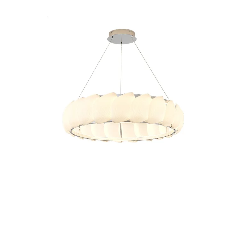 

Italian modern art living room chandelier cream wind dining room study bedroom ring eye protection lamp