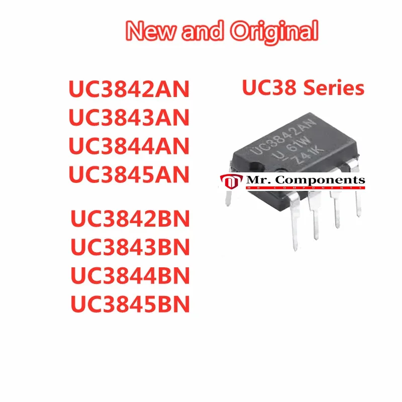 5PCS UC3842AN UC3844AN UC3845AN UC3843AN UC3842BN UC3843BN UC3844BN UC3845BN DIP8 AC-DC controller and regulator New original