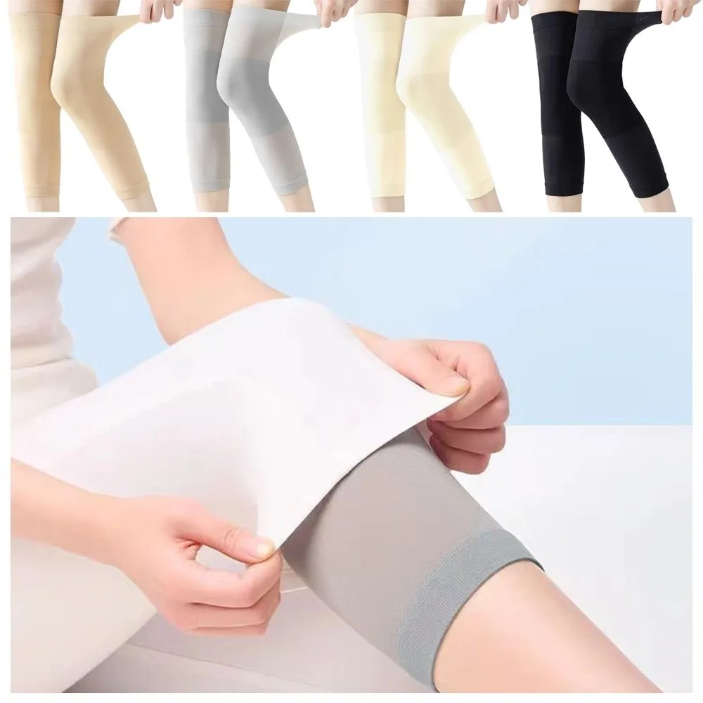 

1 Pair Comfortable Thin Knee Sleeves Ultra-thin Breathable Knee Brace Wear-resistant Lightweight Knee Pads Running