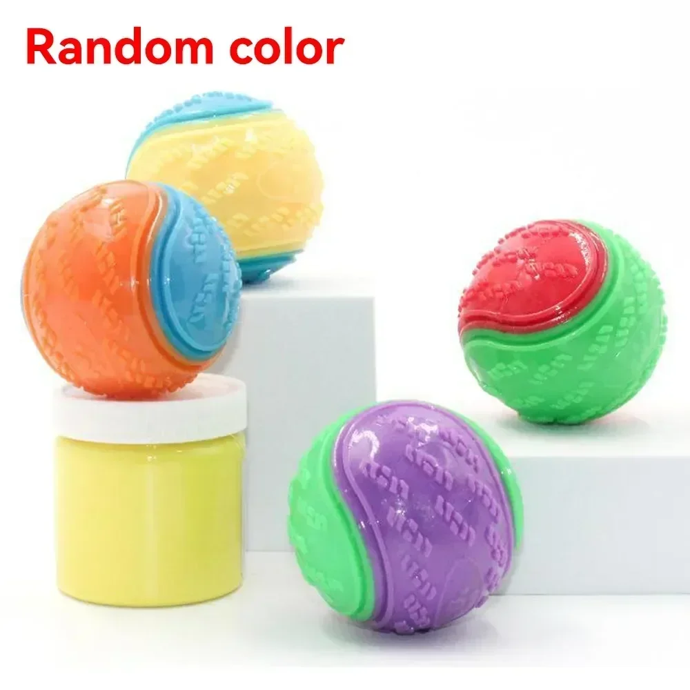 Bite-resistant Pet Dog Toy Rubber Ball Beef-flavored Elastic Ball To Prevent Dog From Destroying Things Dog Training Supply