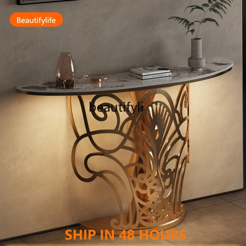 

Light Luxury Console Stone Plate Generation Simple Corridor Wall Creative Decoration Side CabinetFH