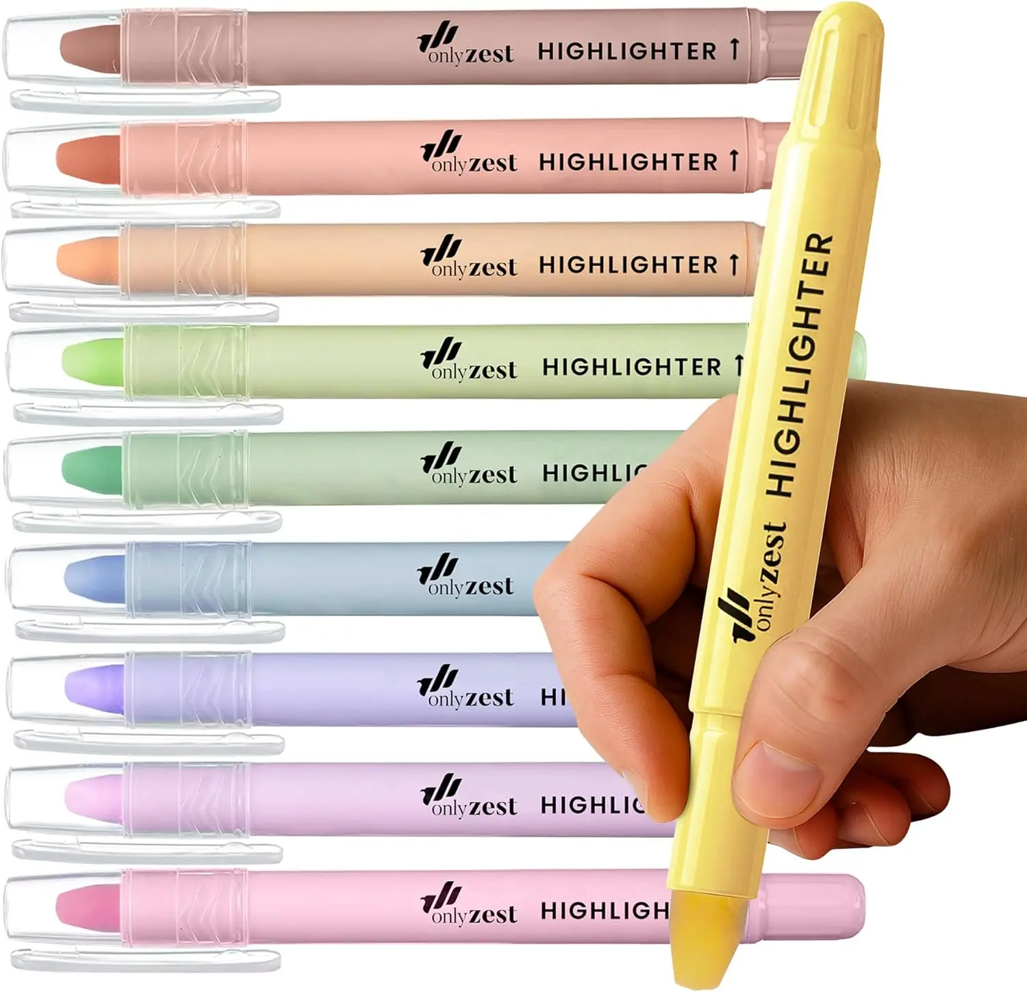 

10 Pack Pastel Wax Highlighters, No Bleed for Bible & Journaling, Study Accessories