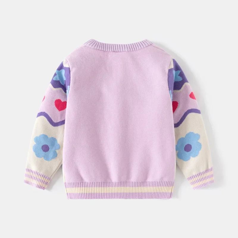 2-8T Toddler Kid Baby Girl Sweater Cardigan Winter Warm Clothes Outwear Long Sleeve Infant Knitwear Coat Childrens Knit Outfit