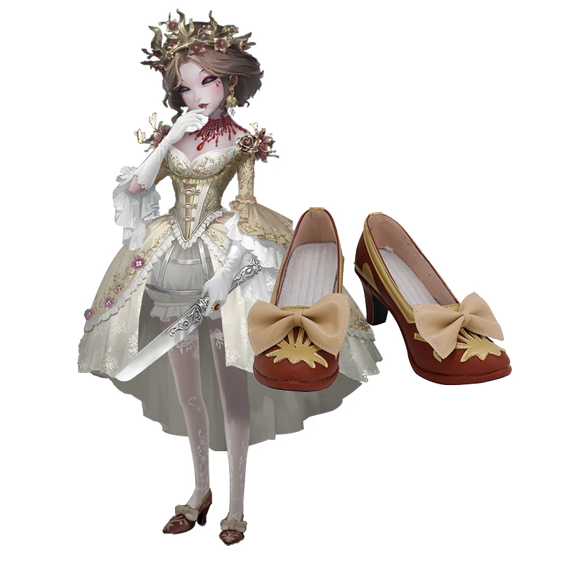 Game Identity V Cosplay Costume Bloody Queen Mary Bloodbath Skin Vintage Middle Ages Dress Women Halloween Carnival Outfits Wig