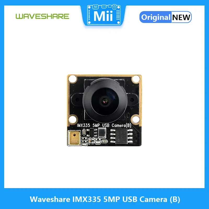 Waveshare IMX335 5MP USB Camera (B), 2K Video Recording, Better Sensitivity In Low-Light Condition, Wide Dynamic Range