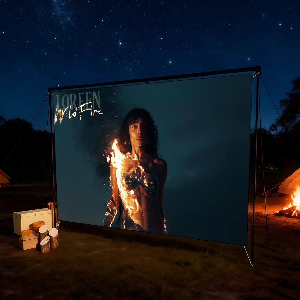 flag For Room Singer L-Loreen Dorm Camping Picnic Art Style Garage Bar wall Decoration Wildfire Banner