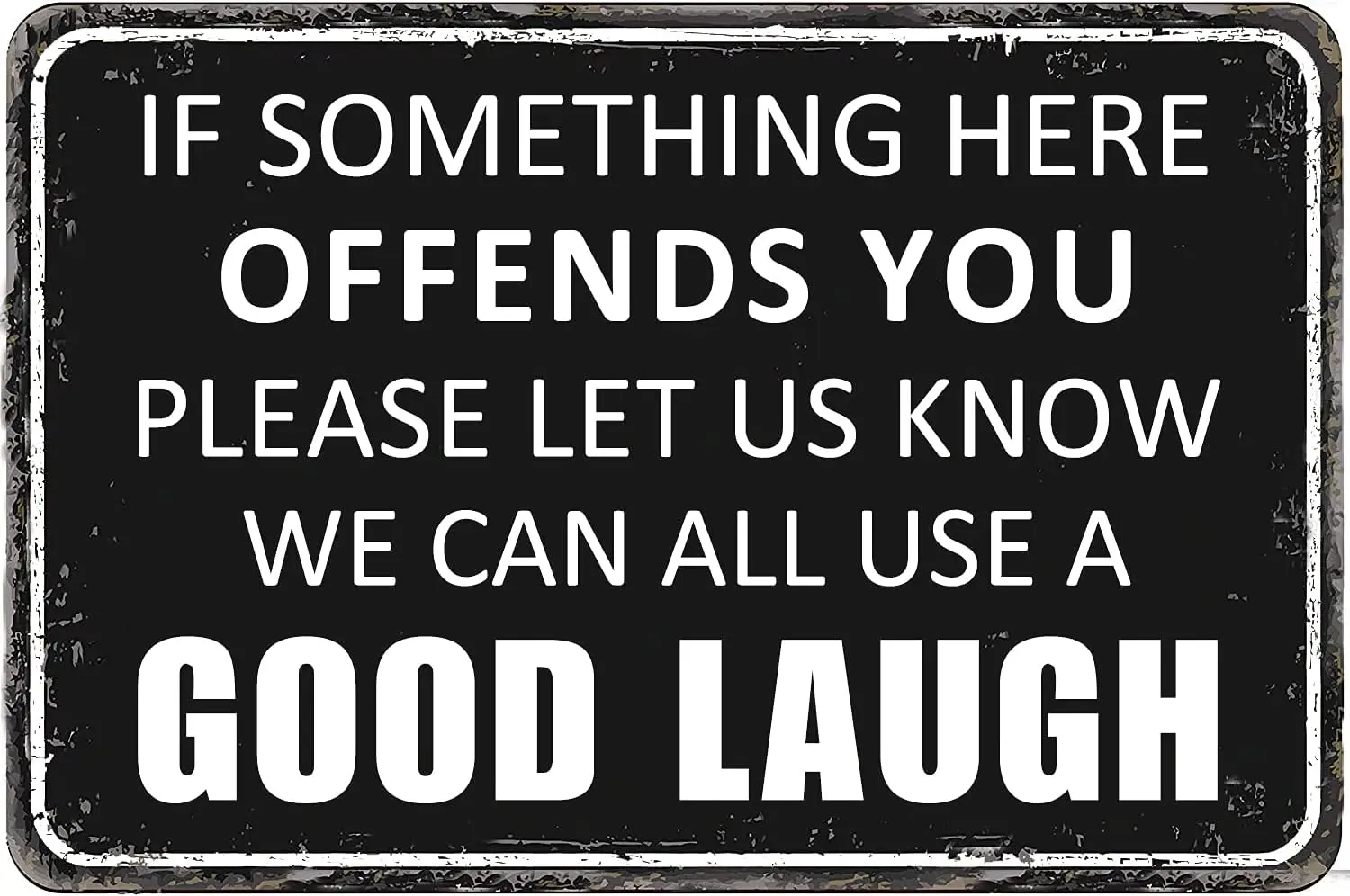 Funny Bar Signs Vintage Garage Decor Funny Metal Tin Signs Home Bar Man Cave Wall Decor Gifts  if Something Here Offends You We