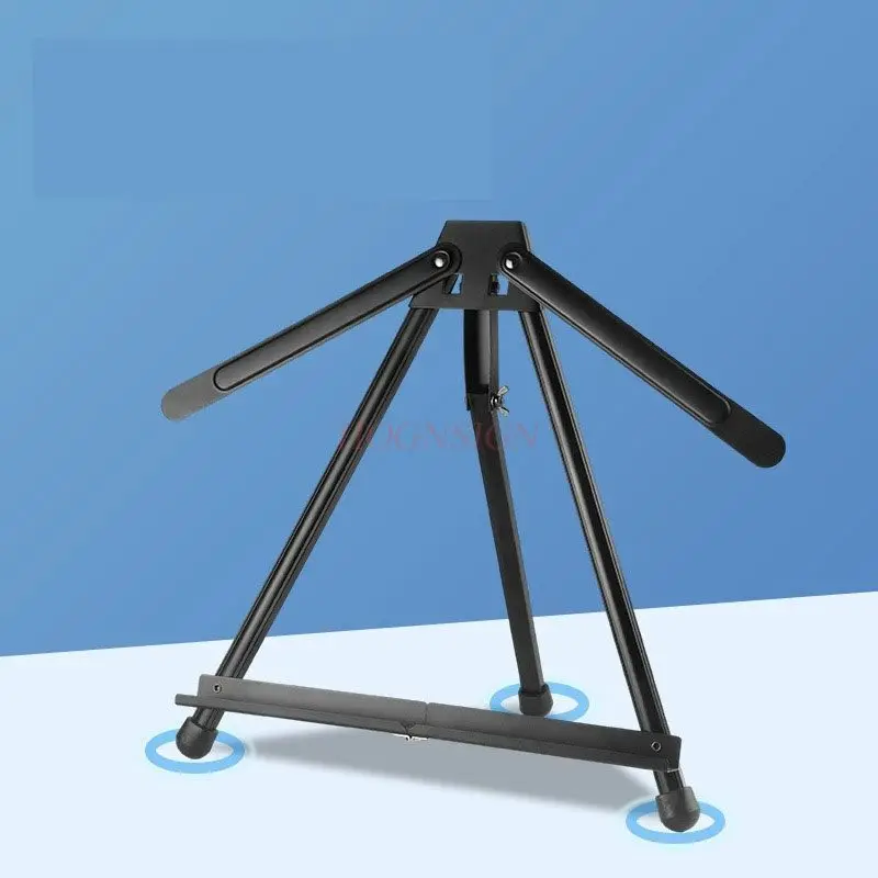 حامل صور صغير لسطح المكتب المعدني مع مساحة تخزين متعددة الوظائف وحامل صور حديدي صغير قابل للطي #3