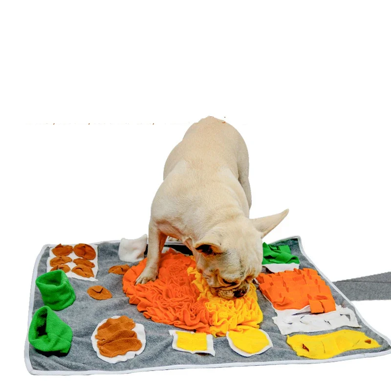 

Manufacturer wholesale feeding washable portable orange pet dog snuffle mat non slip