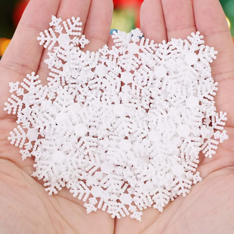 1/5 حزمة ندفة الثلج الاصطناعية البيضاء DIY بها بنفسك اليدوية الشتاء الثلوج قلادة الحلي عيد الميلاد السنة الجديدة لوازم الحفلات المنزلية الطبيعية #5