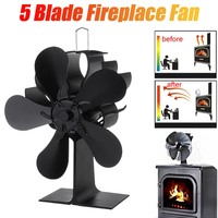 Hot sell Fireplace 5 Blades Heat Powered Stove Fan Log Wood Burner Ecofan Quiet Home Fireplace Fan Efficient Heat Distribution