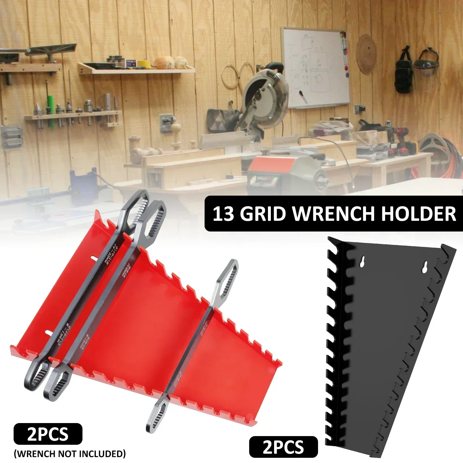 Imagem -02 - Suporte para Bandeja de Armazenamento Ferramentas de Parede Organizador Metric Sae de Metal Bandeja de Ferramentas Peças Mm22 mm