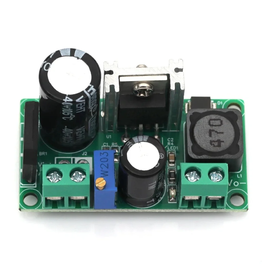 Step-down Voltage Regulator Module Accepting AC 5V-30V and DC 5V-50V Inputs with Precise 3.3V-33V Adjustable DC Output