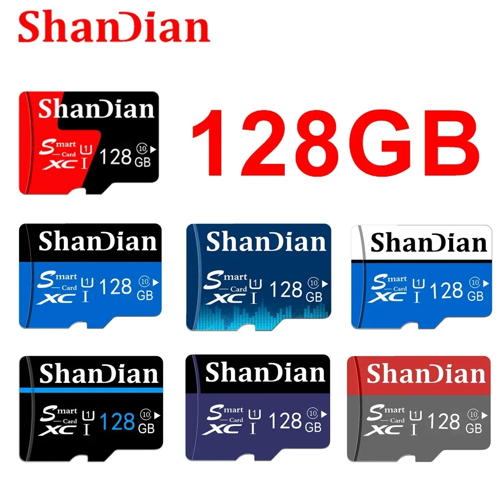 

SHANDIAN Original Smart SD Memory Card 128GB Flash Mini SD Aq10 UHS-I High Speed TF Card for Mobile Morning Business Gift