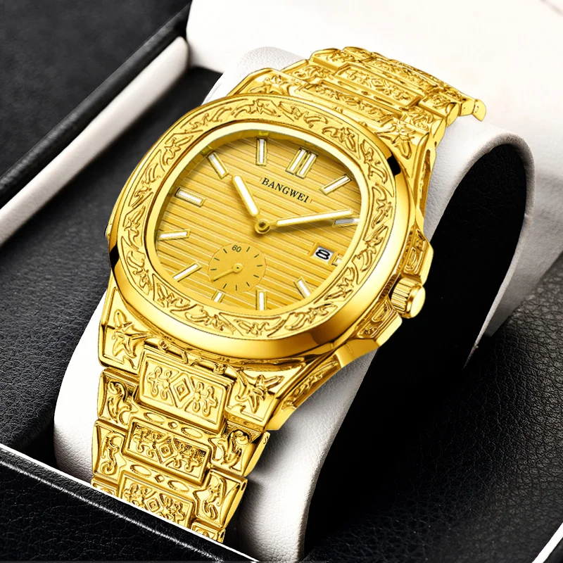 

LIGE золотые часы мужские элитные брендовые деловые светящиеся водонепроницаемые мужские часы квадратный календарь мужские кварцевые наручные часы