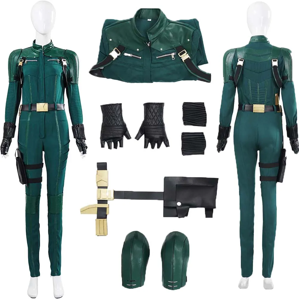 

Movie Bolts of Thunder Yelena Belova Green Hallowmas Party Outfits Carnival Role Play Suits Cosplay Costume