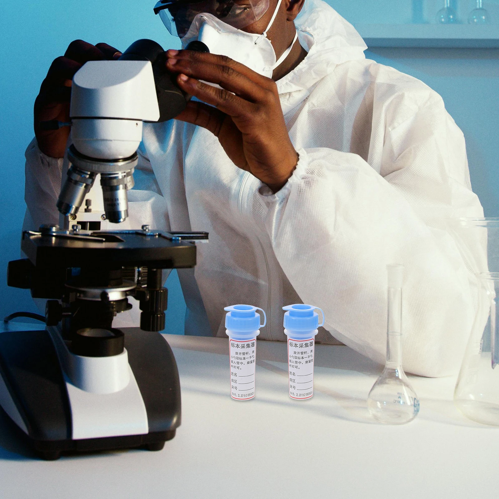 

Poop Cup Sealed Sample Vials Sampling Container Bottles Plastic Specimen Collection Containers Leak-proof Glass Lab